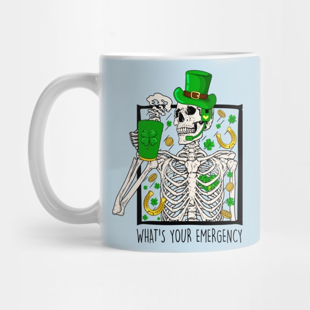 St Patrick's Day Dispatcher 911 First Responder Gift for Thin Gold Line Dispatch Operators by Shirts by Jamie
